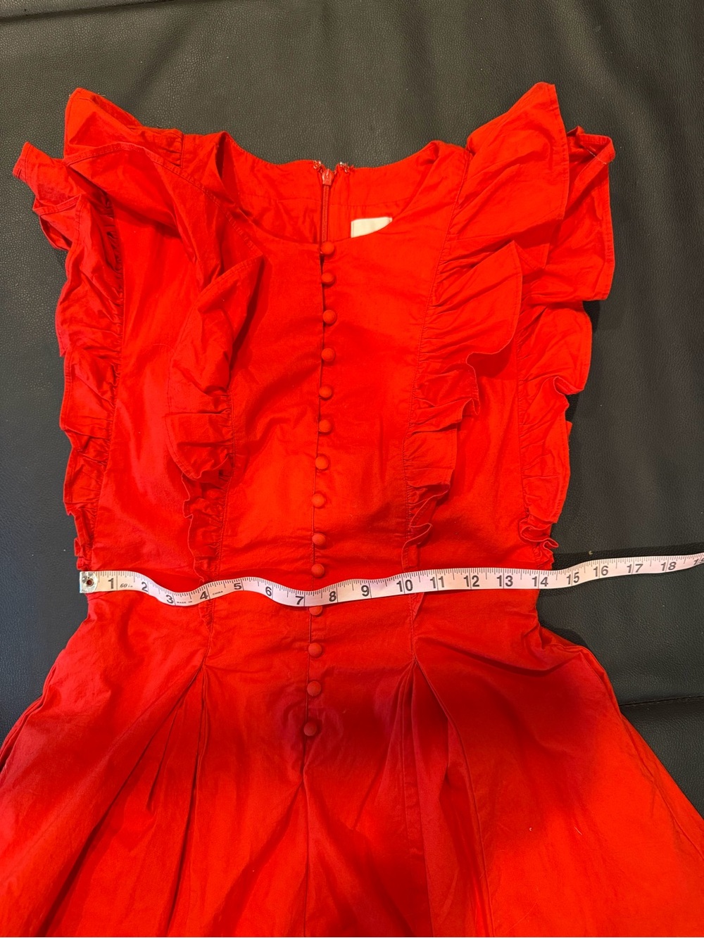 Maeve Red Ruffle-Sleeve romper - Picture 4 of 5